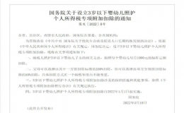 設立三歲以下嬰幼兒照護個人所得稅專項附加扣除