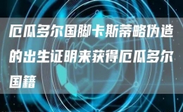 厄瓜多爾國腳卡斯蒂略偽造的出生證明來獲得厄瓜多爾國籍