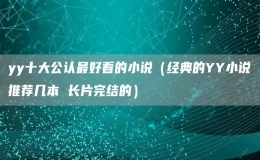 yy十大公認(rèn)最好看的小說(shuō)（經(jīng)典的YY小說(shuō)推薦幾本 長(zhǎng)片完結(jié)的）