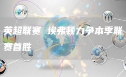 英超聯(lián)賽 埃弗頓力爭本季聯(lián)賽首勝