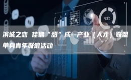 濱城之戀 佳偶“甜”成--產(chǎn)業(yè)（人才）聯(lián)盟單身青年聯(lián)誼活動(dòng)