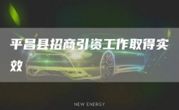平昌縣招商引資工作取得實(shí)效