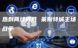 熱刺兩球得勝 萊斯特城主場戰(zhàn)平