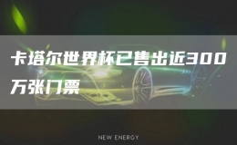 卡塔爾世界杯已售出近300萬張門票