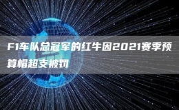 F1車隊總冠軍的紅牛因2021賽季預算帽超支被罰