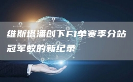 維斯塔潘創(chuàng)下F1單賽季分站冠軍數(shù)的新紀(jì)錄