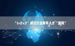 “1+2+3”模式打造青年人才“雁陣”