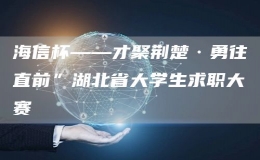 海信杯——才聚荊楚·勇往直前”湖北省大學(xué)生求職大賽