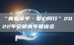 “青春牽手·愛(ài)心同行”2022年安順青年聯(lián)誼會(huì)