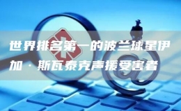 世界排名第一的波蘭球星伊加·斯瓦泰克聲援受害者