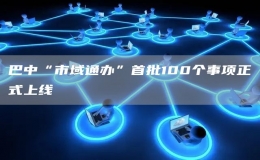 巴中“市域通辦”首批100個(gè)事項(xiàng)正式上線