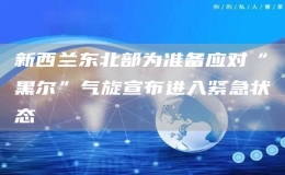新西蘭東北部為準備應(yīng)對“黑爾”氣旋宣布進入緊急狀態(tài)