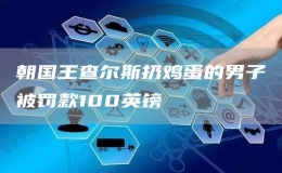朝國(guó)王查爾斯扔雞蛋的男子被罰款100英鎊