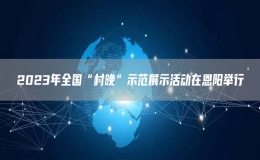 2023年全國“村晚”示范展示活動在恩陽舉行