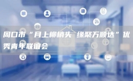 周口市“月上柳梢頭 緣聚萬順達(dá)”優(yōu)秀青年聯(lián)誼會