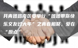 共青團(tuán)路南區(qū)委舉行“團(tuán)團(tuán)帶你快樂(lè)交友過(guò)大年”之青春相聚，愛(ài)在“原點(diǎn)”