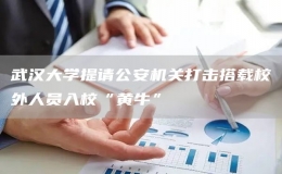  武漢大學(xué)提請公安機(jī)關(guān)打擊搭載校外人員入?！包S牛”
