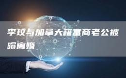 李玟與加拿大籍富商老公被曝離婚