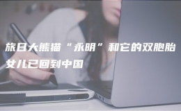 旅日大熊貓“永明”和它的雙胞胎女兒已回到中國