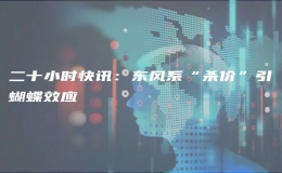 二十小時(shí)快訊：東風(fēng)系“殺價(jià)”引蝴蝶效應(yīng)