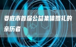 婁底市首屆公益集體婚禮的親歷者