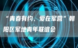 “青春有約、愛在軍營”朝陽區(qū)軍地青年聯(lián)誼會