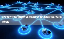 2023年清明節(jié)假期文化和旅游市場情況