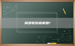 周慧敏倪震離婚?