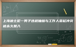 上海迪士尼一男子違規(guī)抽煙與工作人員起沖突被永久禁入