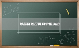 孫燕姿近日再到中國演出