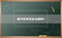 粽子吃不完怎么保鮮？