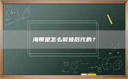 海帶是怎么繁殖后代的？