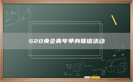 520央企青年單身聯誼活動