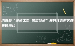 成武縣“傾城之戀 緣定郜城”新時(shí)代文明實(shí)踐集體婚禮