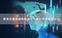 集高知高凈值高顏值于一體的單身聯誼活動