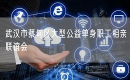 武漢市蔡甸區(qū)大型公益單身職工相親聯(lián)誼會