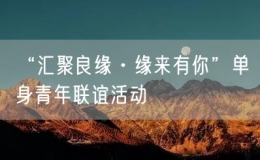 “匯聚良緣·緣來(lái)有你”單身青年聯(lián)誼活動(dòng)