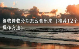 得物佳物分期怎么套出來(lái)（推薦12個(gè)操作方法）