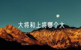 大將和上將哪個大（大將和上將哪個軍銜高一點）