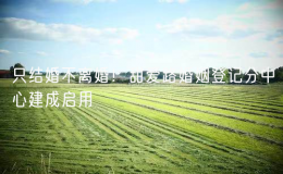 只結(jié)婚不離婚！甜愛路婚姻登記分中心建成啟用