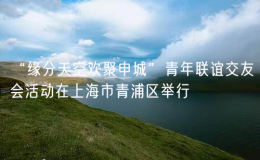 “緣分天空歡聚申城”青年聯(lián)誼交友會(huì)活動(dòng)在上海市青浦區(qū)舉行