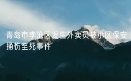 青島市李滄區(qū)發(fā)生外賣員被小區(qū)保安捅傷至死事件