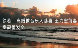 徐若瑄離婚被音樂人恭喜 王力宏前妻李靚蕾發(fā)文