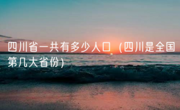四川省一共有多少人口（四川是全國第幾大省份）