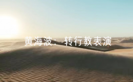 黃海波：轉(zhuǎn)行教表演