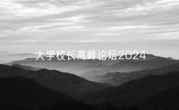 大學(xué)校長(zhǎng)高峰論壇2024