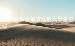 523所高校招收退役大學(xué)生士兵