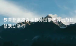 教育部高校青年教師國情教育示范研修活動舉行