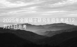 2025年全國(guó)碩士研究生招生考試12月21日開考 考試報(bào)名人數(shù)為388萬