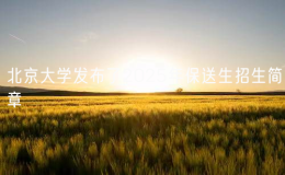 北京大學(xué)發(fā)布了2025年保送生招生簡(jiǎn)章